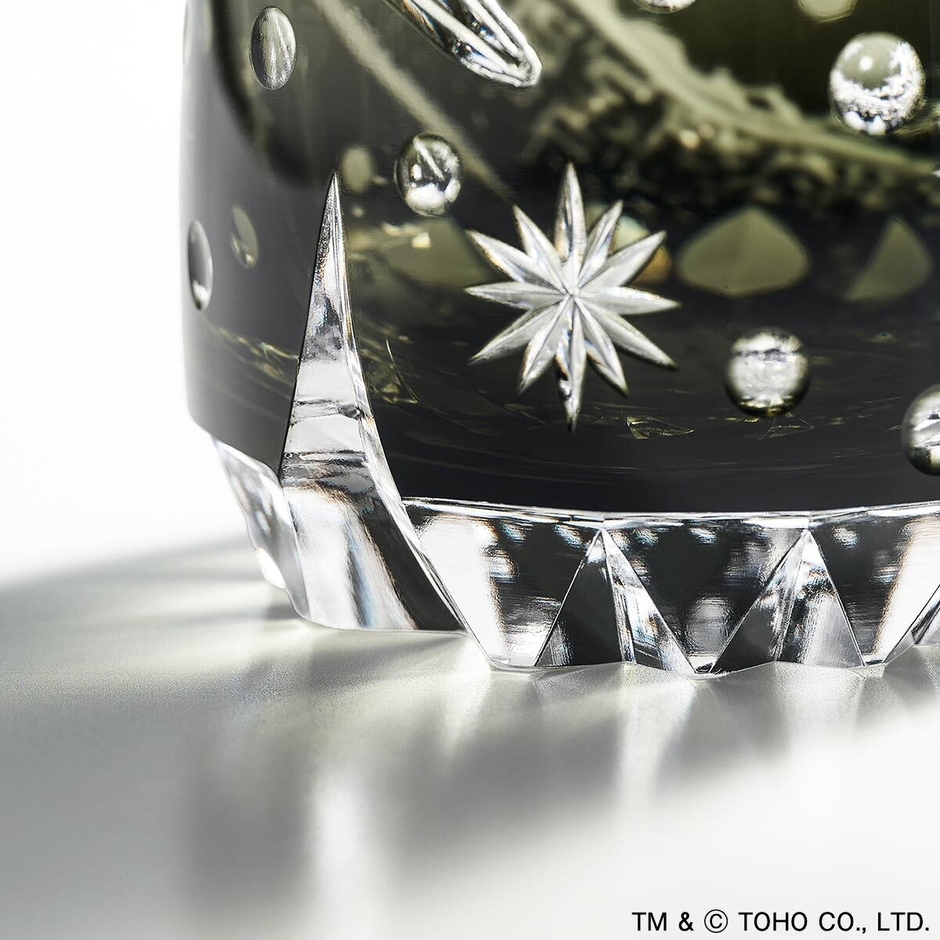 ゴジラ江戸切子グラスカット３