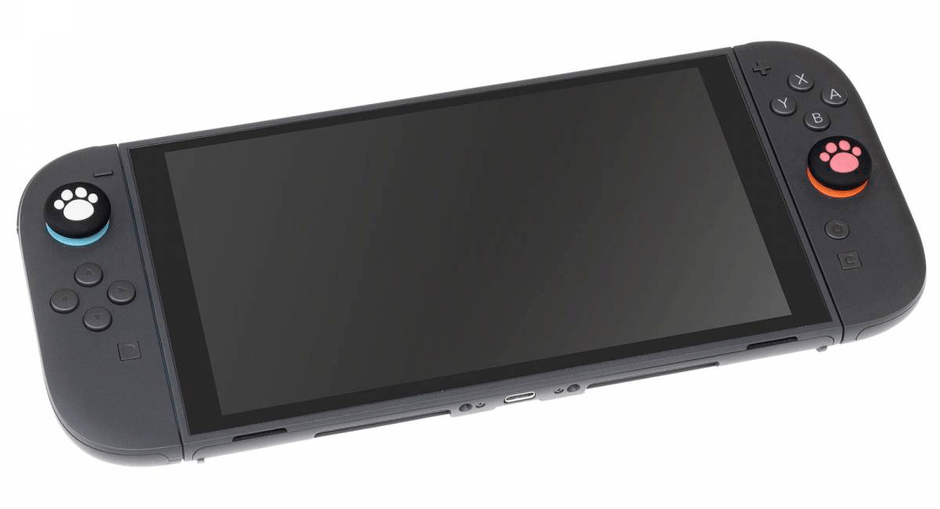 『CYBER・アナログスティックカバー ねこにゃん(Switch2 Joy-Con2用)』装着イメージ