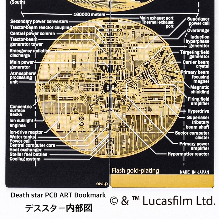 Death Star(TM) 基板アート栞　詳細図