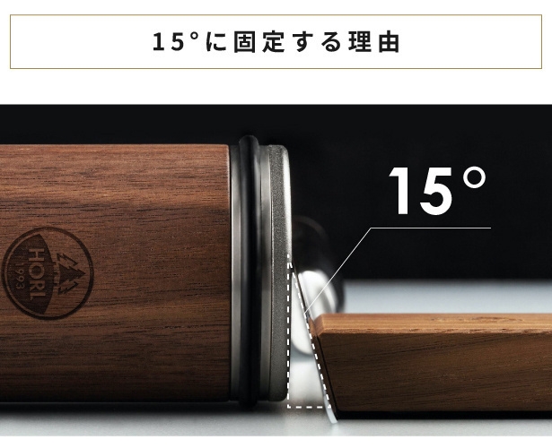 15°に固定する