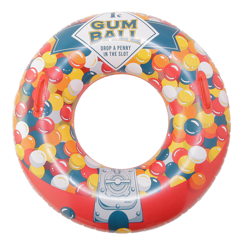「浮き輪 Gumball」価格：539円／サイズ：Φ80×H19cm、約35cm（内径）／ガムボールマシンがモチーフになった浮き輪。