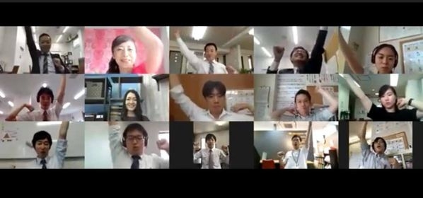 企業オンライン朝礼の様子