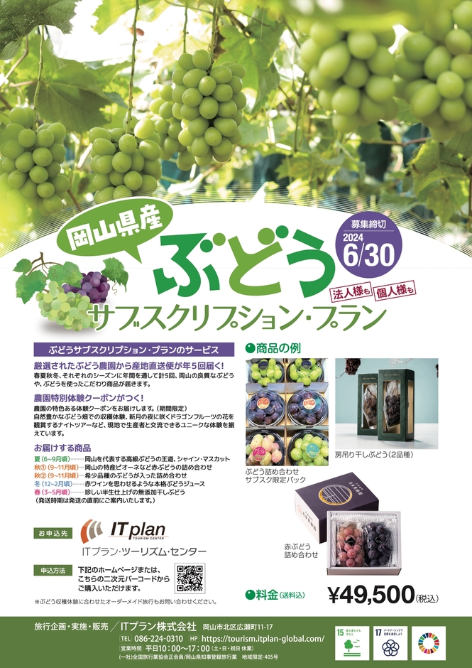 ぶどうサブスクリプション・プラン チラシ