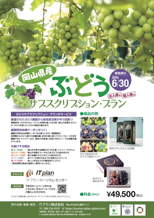 ぶどうサブスクリプション・プラン チラシ