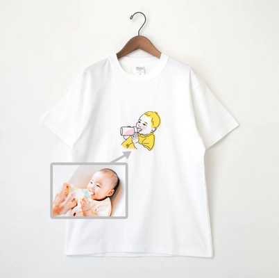 子どもの絵を刺繍Tシャツにする 「クレヨンパラダイス」に新サービス誕生！ ～思い出の写真を、アートな刺繍に～