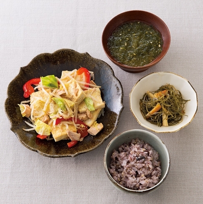 豆腐チャンプルー献立
