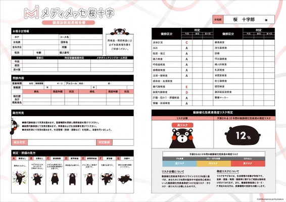 医療法人桜十字「メディメッセ桜十字」・ くまモン(熊本県)コラボ企画 「くまモンの健康診断結果報告書」で生活習慣改善をけん引！