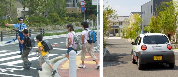 登下校時に合わせて見守り