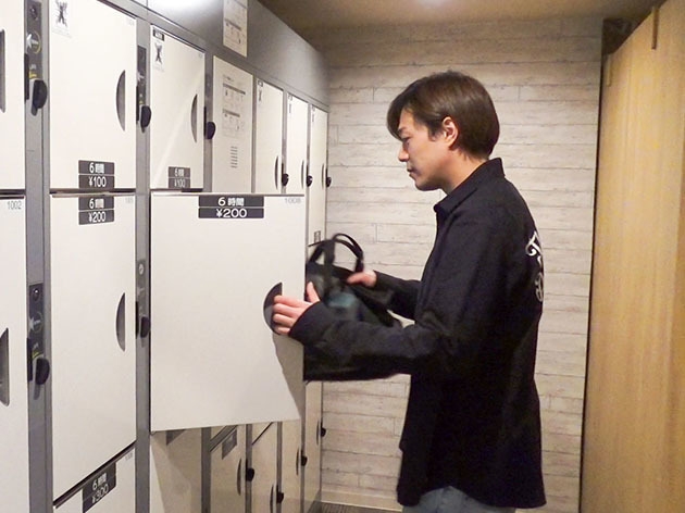 ランニングステーション貸出ロッカー利用イメージ(6時間100円~)