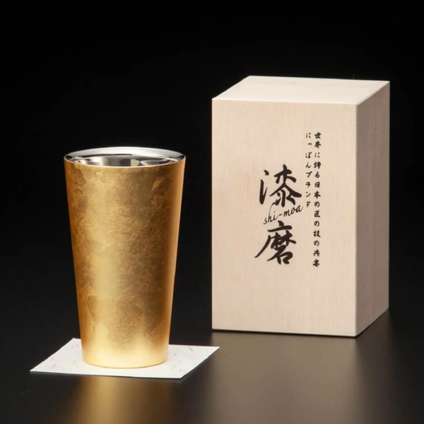 漆磨カップ　箔衣 ストレートカップ