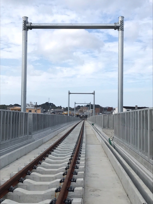 JR松山駅高架化工事風景