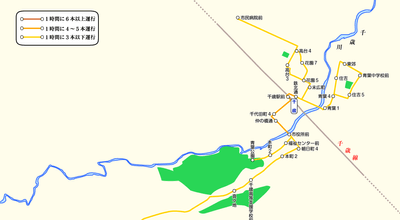 千歳市周辺の「駅すぱあと」バス路線図
