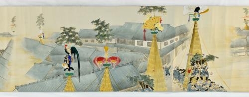 ▲「左義長の起源」（福山市〔阿部家旧蔵〕）