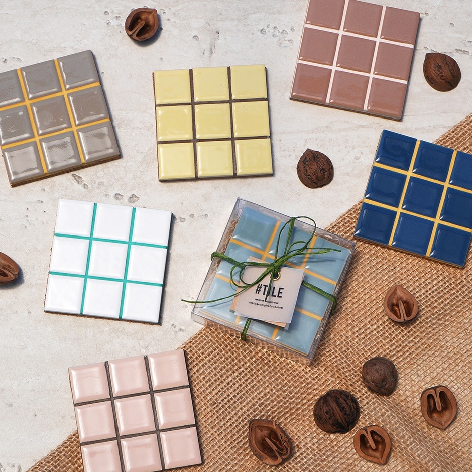 タイルコースター 制作:COCOCOCO