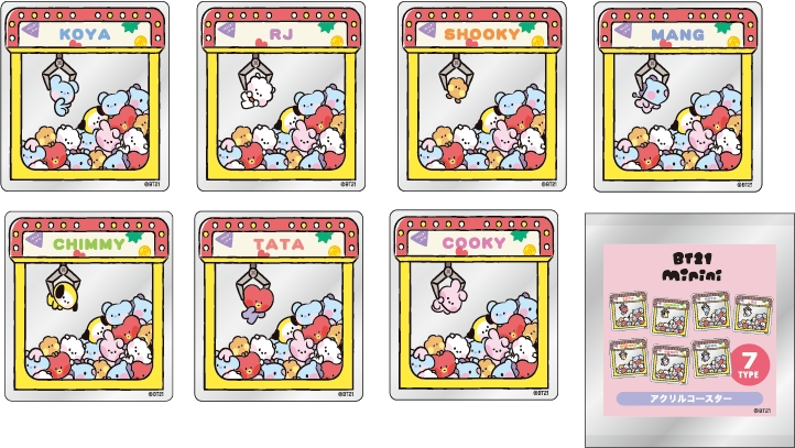 BT21 mininiトレーディングアクリルコースター7種(単品)