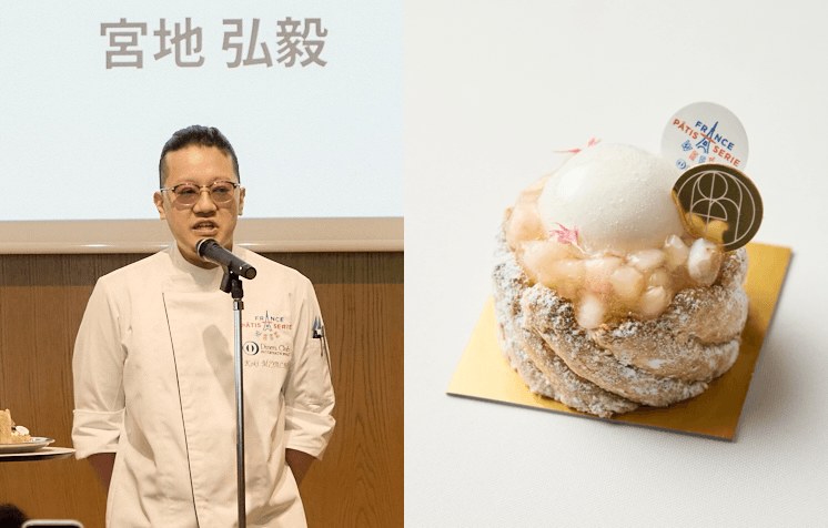 「パティスリー オンディーヌ」オーナーシェフ 宮地 弘毅氏の「シャルロット オリアンタル」　