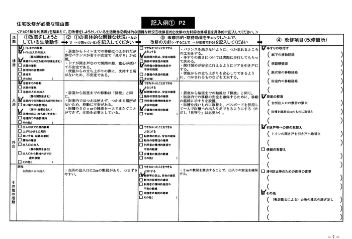 理由書記載例 2