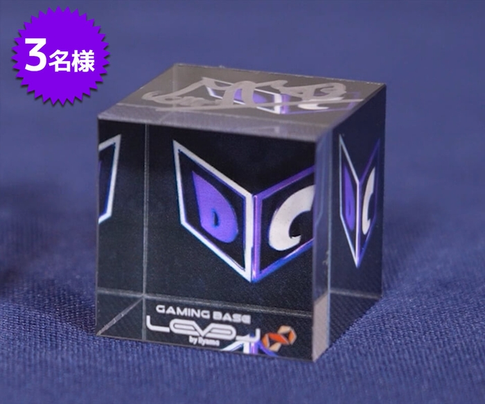 (だんたいサイン入りアクリルキューブ)