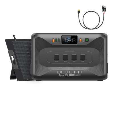 バクアップ電源「Apex 300」と200Wソーラーパネル
