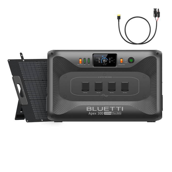 バクアップ電源「Apex 300」と200Wソーラーパネル