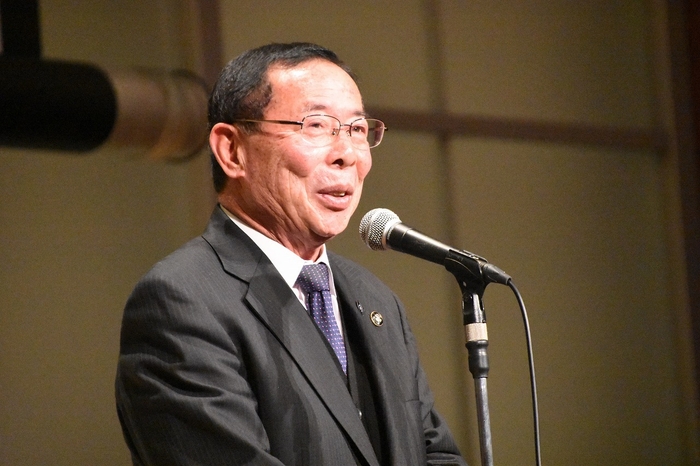 八幡平市長　田村正彦氏のあいさつ