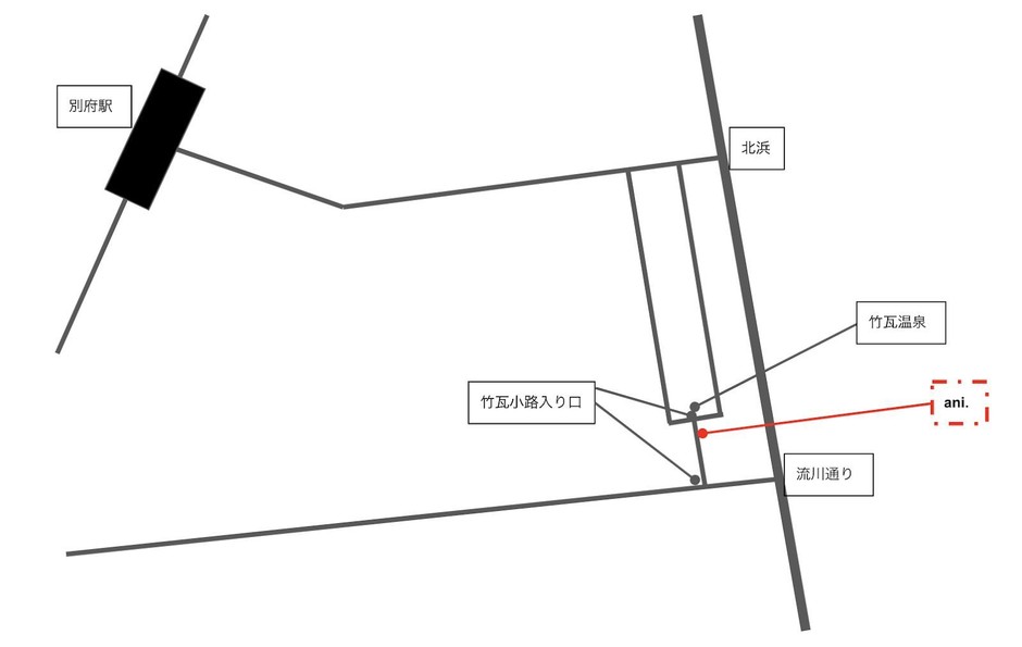 ポップアップショップ『ani.』までの地図(1)