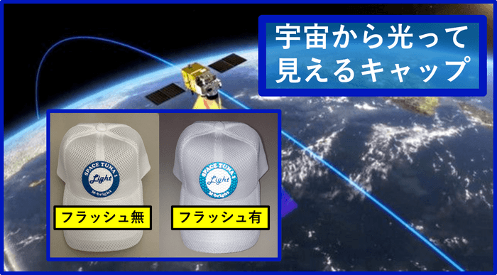 宇宙から光って見えるキャップ