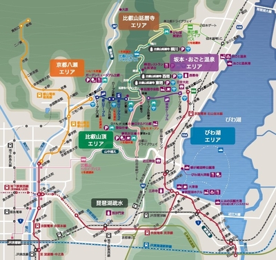 比叡山・びわ湖周辺のMAP