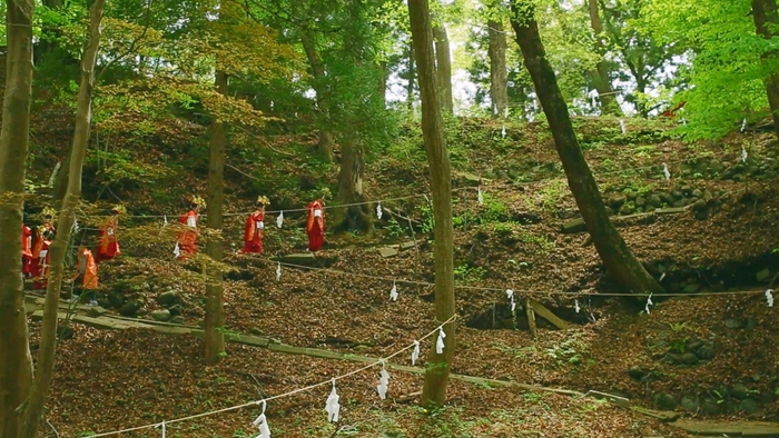 鵜の島での神事の情景