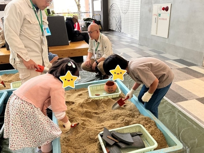 発掘体験の様子