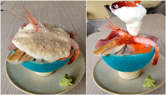 目の前で仕上げる!?とろねば海鮮丼