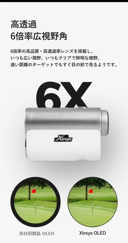 昼でも夜でも、正確な距離を0.5秒で計測】 ゴルフ距離計 Xtreye SQ1
