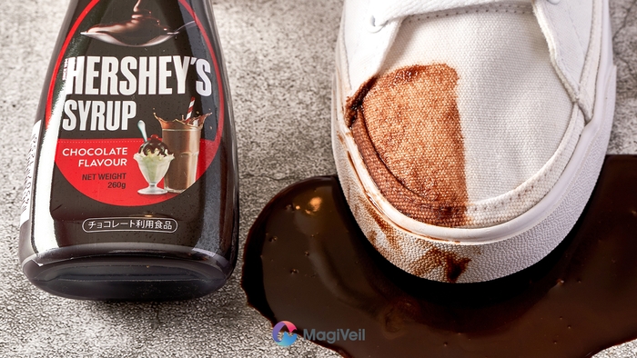 チョコレートで汚してみた