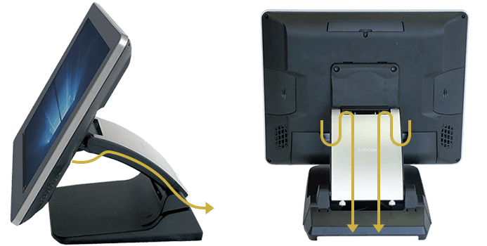 ケーブルを通せる中空構造のスタンド