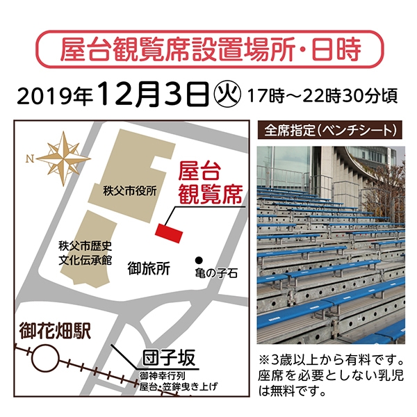 秩父夜祭屋台観覧席設置イメージ