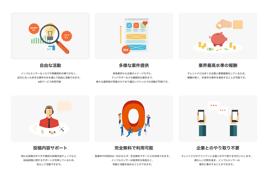 「TALENT NAVI」が選ばれる理由