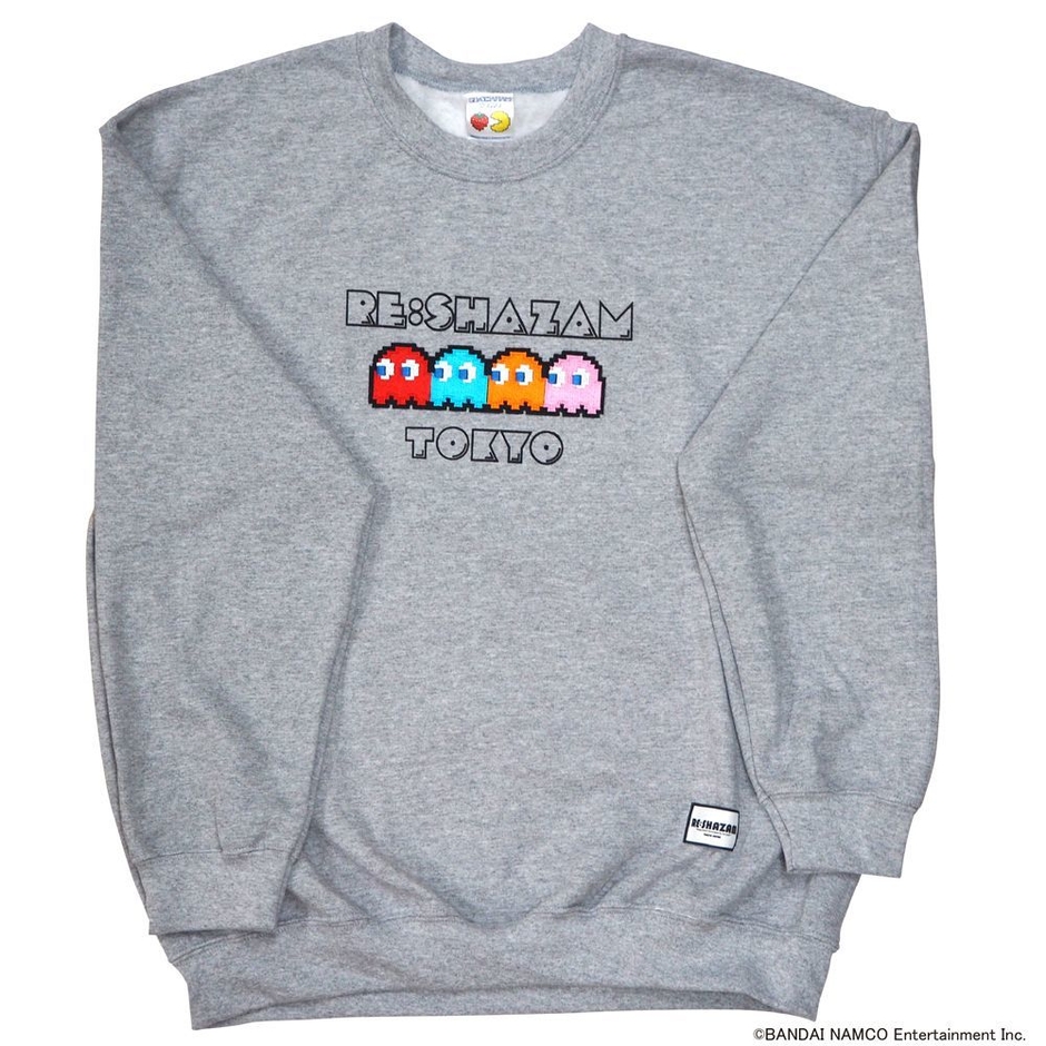 パックマン ゴースト刺繍付きスウェット