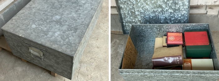 ブリキ職人手製のブリキのケース