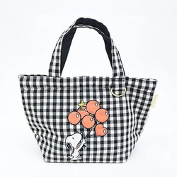 【優秀】「スヌーピー」バルーン×チェック柄アイテムをまとめてご紹介。カラビナ付きのトートバッグは、好きなキーホルダーが付けられる！