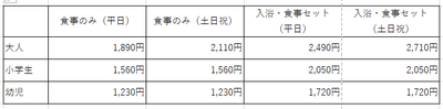 3歳未満のお子様は全日無料！