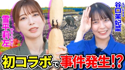 雪平莉左さんがＭＣのＹｏｕＴｕｂｅチャンネル「ゆるふわたいむ」  今回の配信は、徳島県ロケ第１弾！ゲストにＳＴＵ４８の 谷口茉妃菜さんを迎え、「レンコン堀り」を体験！