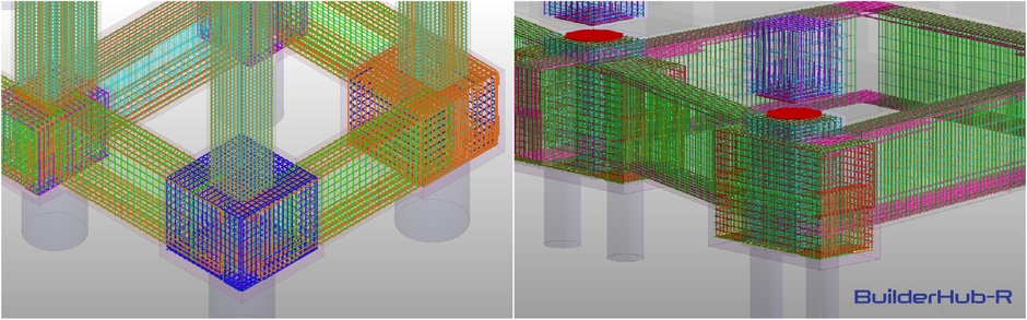 『BuilderHub-R』はBIMモデルに配筋まで自動配置