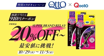 Qoo10ブランドリレー「メディキュット」が登場　 2020年11月5日(木)まで1,000名様に910円クーポンプレゼント