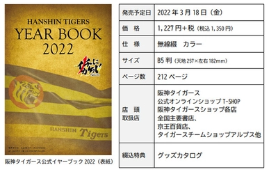 ― HANSHIN TIGERS YEARBOOK 2022 ― 「阪神タイガース 公式イヤーブック2022」 3月4日（金）から通信販売予約の受付開始！！