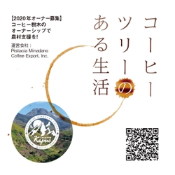 アラビカ豆コーヒー樹木のオーナー募集！【Kapeco~太陽の珈琲農園】2020年サービスが登録終了間際！