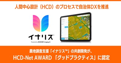 農地調査支援「イナリス(TM)」の共創開発が、HCD-Net AWARD 「グッドプラクティス」に認定