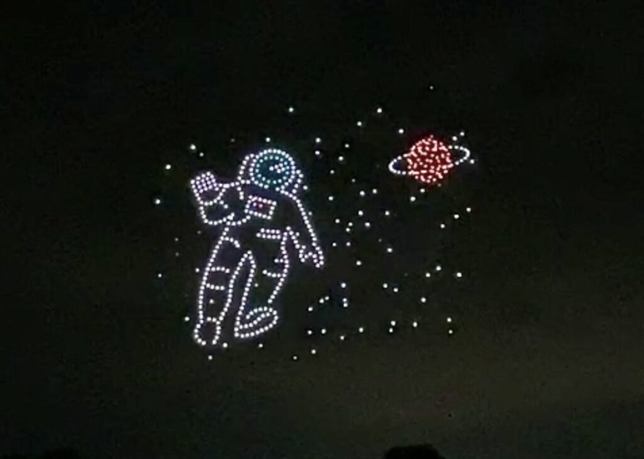 ドローンショーの写真