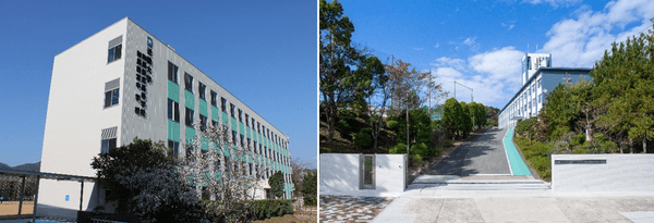 近畿大学附属新宮高等学校・中学校（左）、近畿大学附属豊岡高等学校・中学校（右）