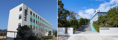 近畿大学附属新宮高等学校・中学校（左）、近畿大学附属豊岡高等学校・中学校（右）