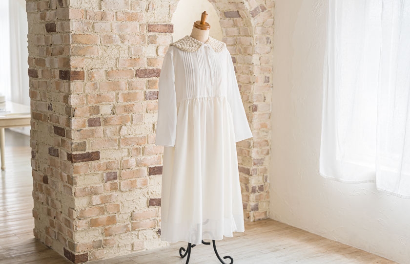 オーガンジーの薄物縫いも